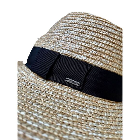 NWOT Women\'s BRIXTON Joanna Panama Straw Hat Sz M main image 9